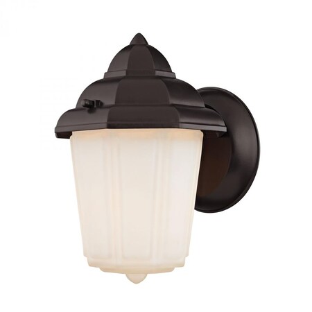Thomas Cotswold 1-Light Outdoor Sconce in Oil Rubbed Bronze with White Glass 9211EW/75